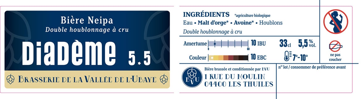 Bellatrix, bière blonde dorée de la brasserie de la vallée de l'Ubaye